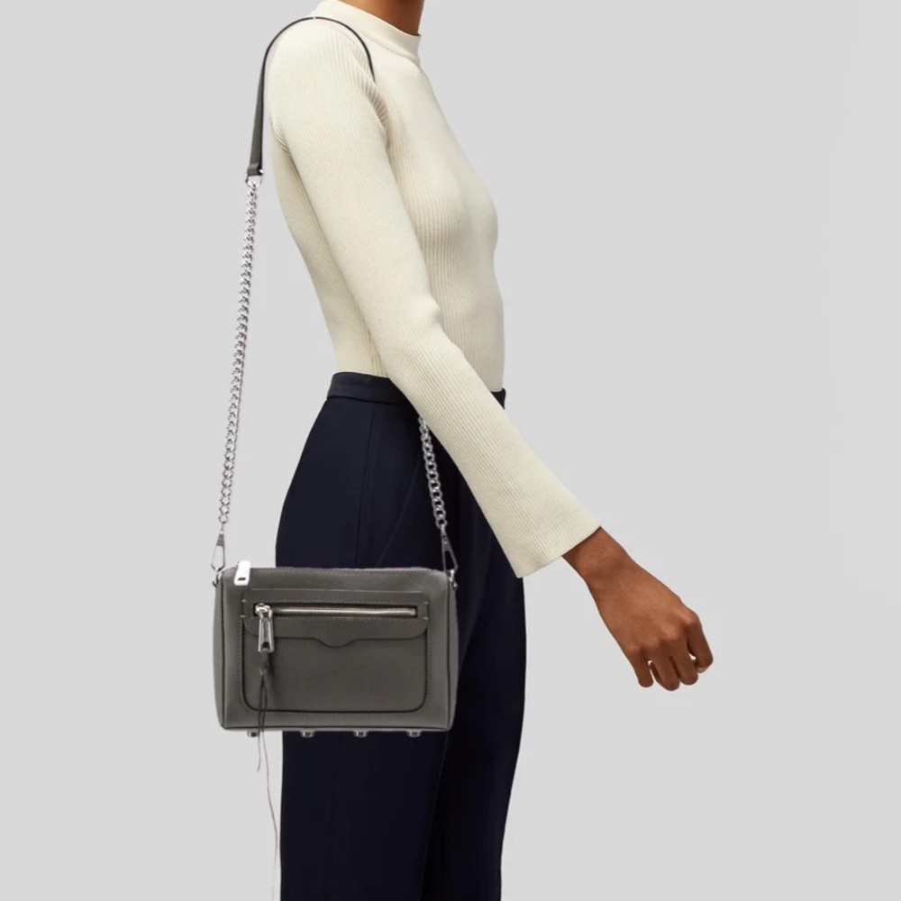 REBECCA MINKOFF | Grey and Silver Cross Body Purse